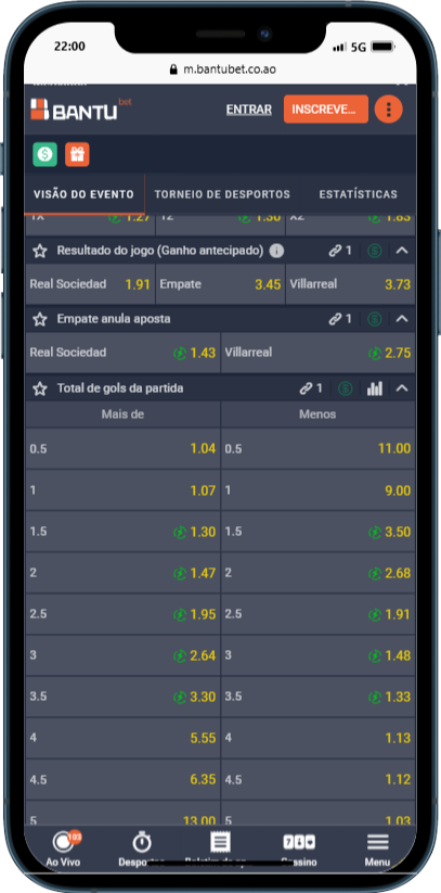 Mercados da Bantu bet Angola